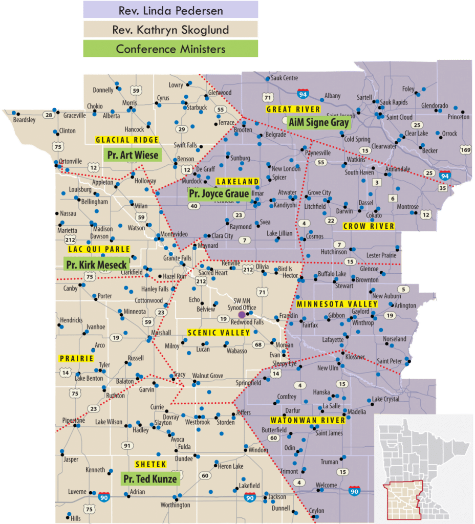 Churches & Pastors | Southwest Minnesota Synod ELCA