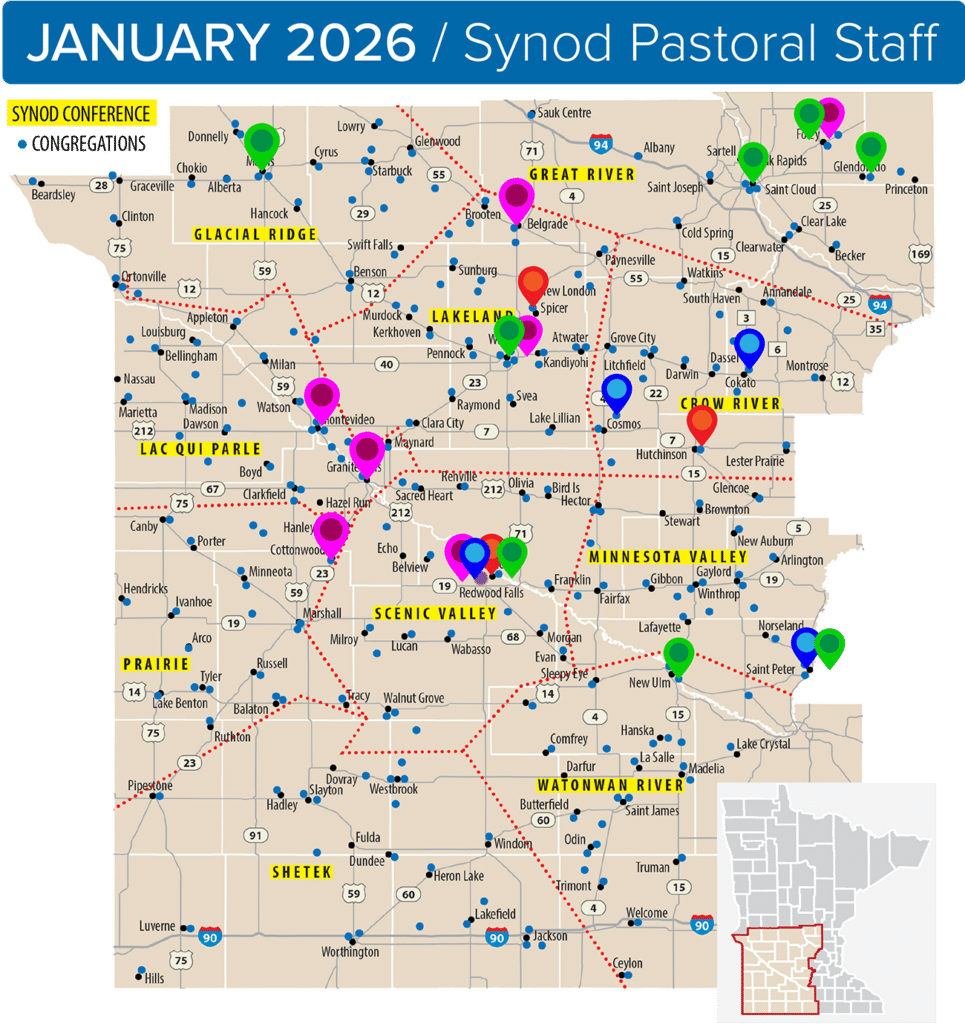 Synod Pastoral Staff Jan 2026 Map