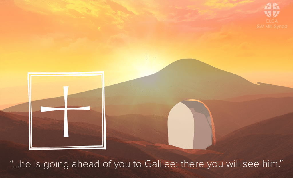 Easter Cross with a doorway