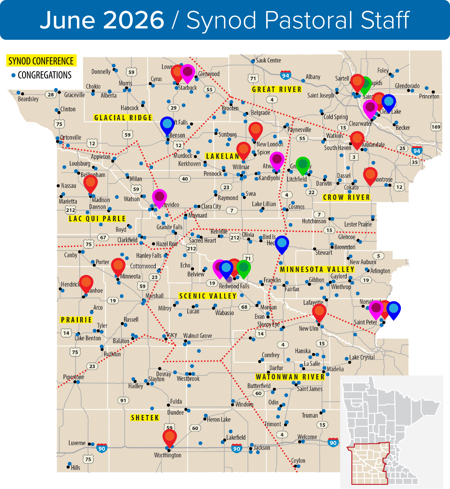 Synod Staff Map June 2026