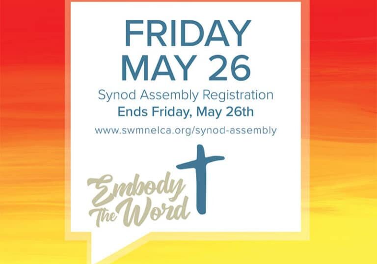 Synod Assembly Deadline: May 26